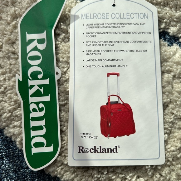 Rockland Melrose collection Upright Wheeled Underseater in Cherry Red - Picture 8 of 8